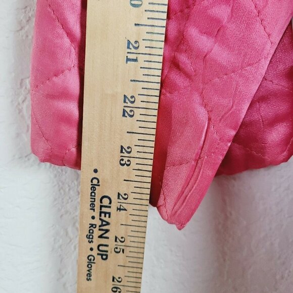 Vintage Textron 1940's Quilted Satin Jacket Barbie Pink Lined Art Deco READ - Picture 7 of 12
